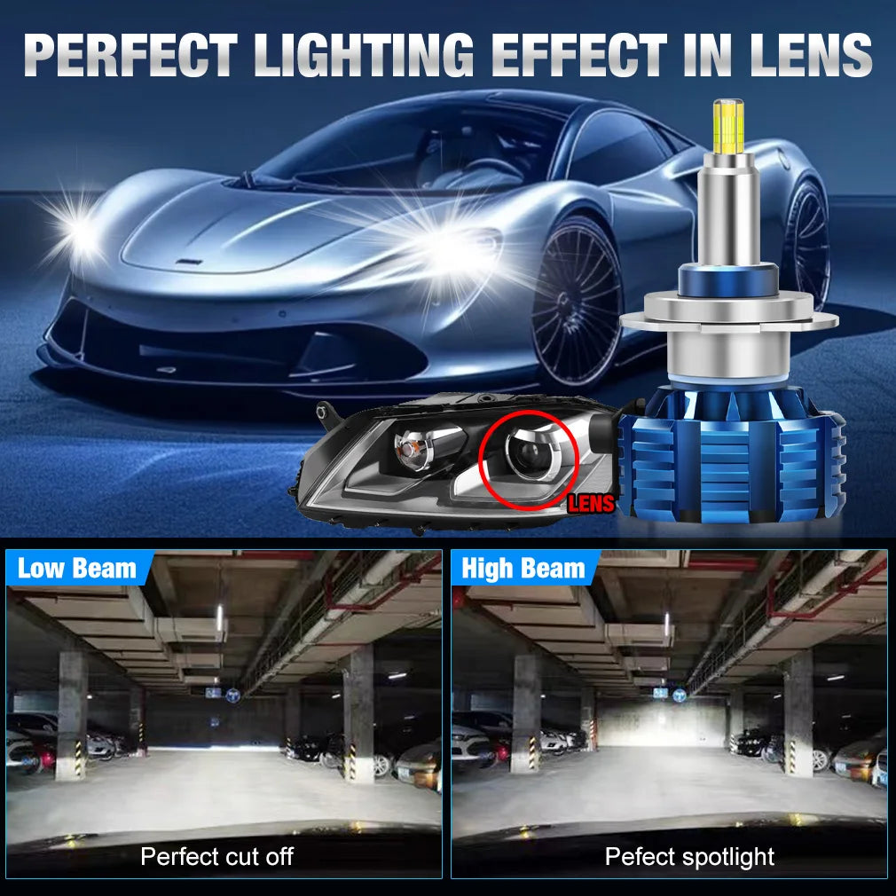 XSTORM H7 LED Light Bulbs H1 H8 H11 LED Headlight Canbus HB3 9005 HB4 9006 360° Car Headli