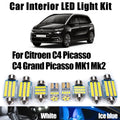 LED Interior Light Kit for Citroen C4 Picasso For C4 Grand Picasso MK1 Mk2 Car Accessories LED Interior Dome Ceiling ...