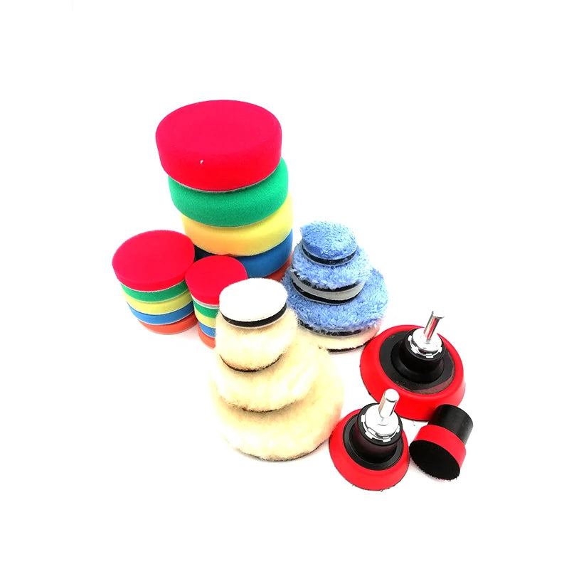 Car Drill Buffing Polishing Pad 1" 2" 3" Waxing Sponge M14 Thread Adapter