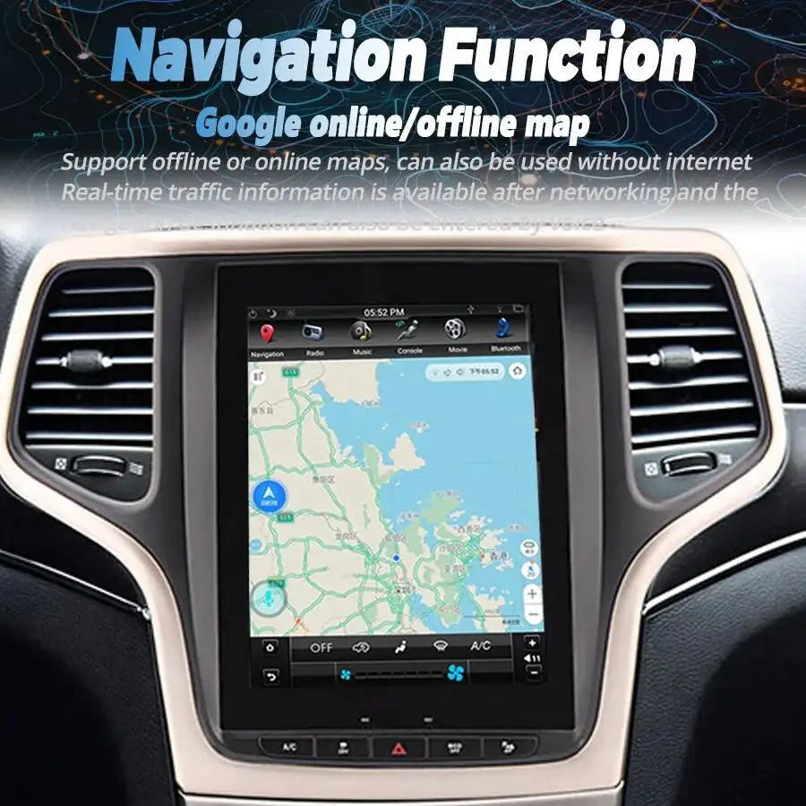 For Jeep Grand Cherokee 2010 2011 2012 2013 2014 2015 2016 2017 2018 2019 GPS Navi Head Un