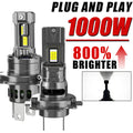 Car LED Headlights H7 H4 Canbus No Error LED Auto Fog Lamps High Low Beam H4 12V 6000K Wir