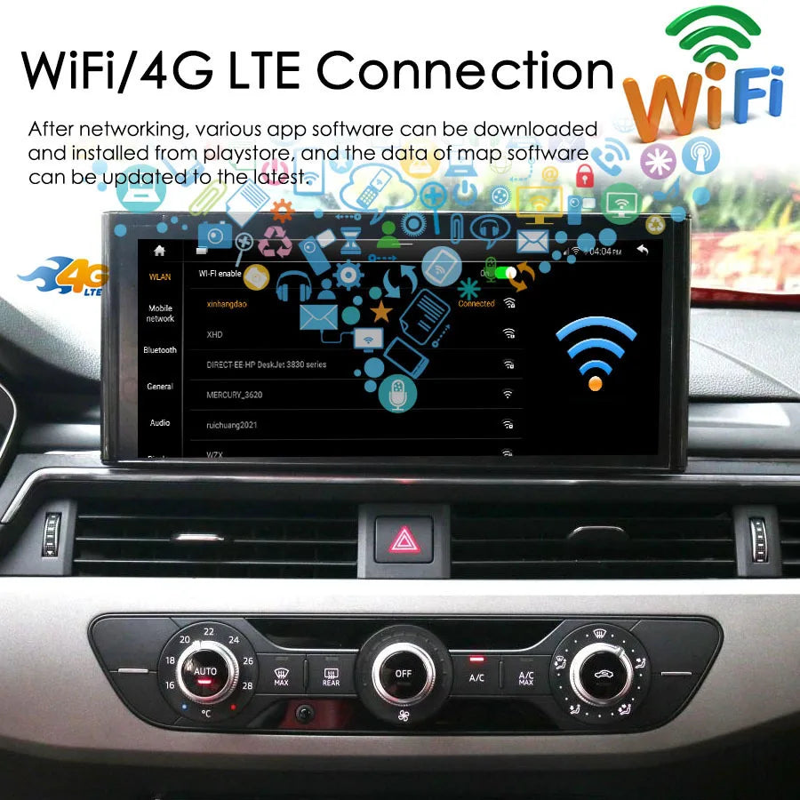 12.3 inch Android 14 Car Radio For Audi A4 A5 Q5 B9 2016-2025 auto multimedia video player