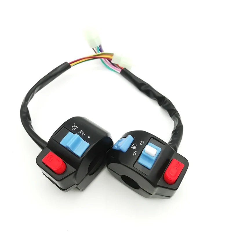 1 Pair 7/8" Motorcycle Scooter Handlebar Multi-Functions ON OFF Switch Controller