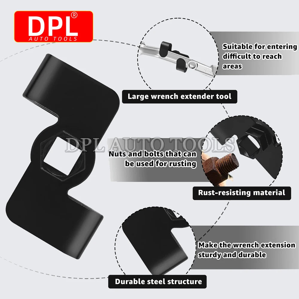 Wrench Extender Adaptor for 1/2 Inch Drive Wrench Extender Tool To Leverage Over Stubborn Nuts a - Automotive LED Light