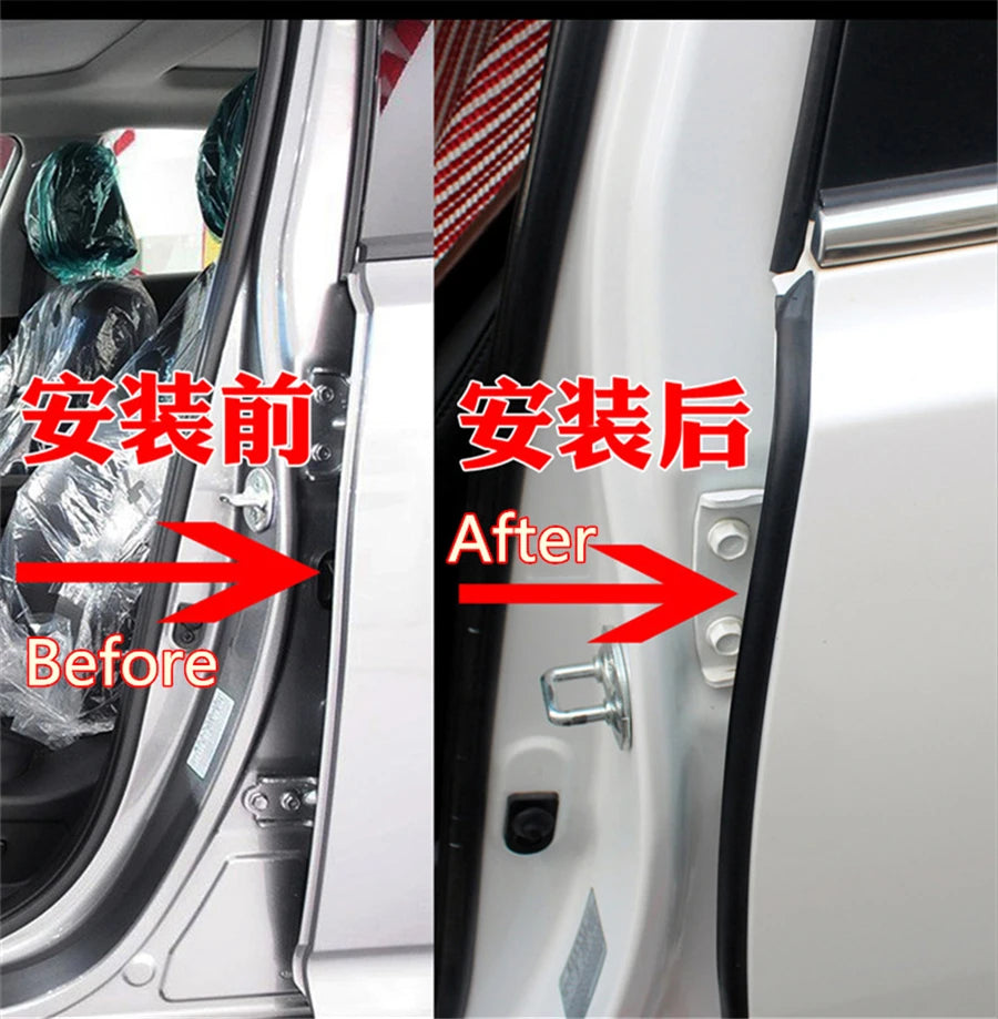2 X 80cm B Type B Pillar Car Rubber Seal Strip Anti-Noise Dustproof 3M EPDM Rubber Dual Si