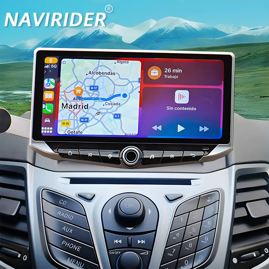10.88inch Android 14 Screen For Ford Fiesta 2009-2017 CarPlay Car GPS Autoradio Multimedia