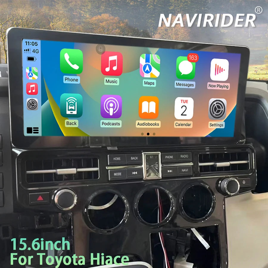 Android Car Radio 15.6Inch Auto Radio For Toyota Hiace Granvia 2019 4G HU GPS Multimedia C