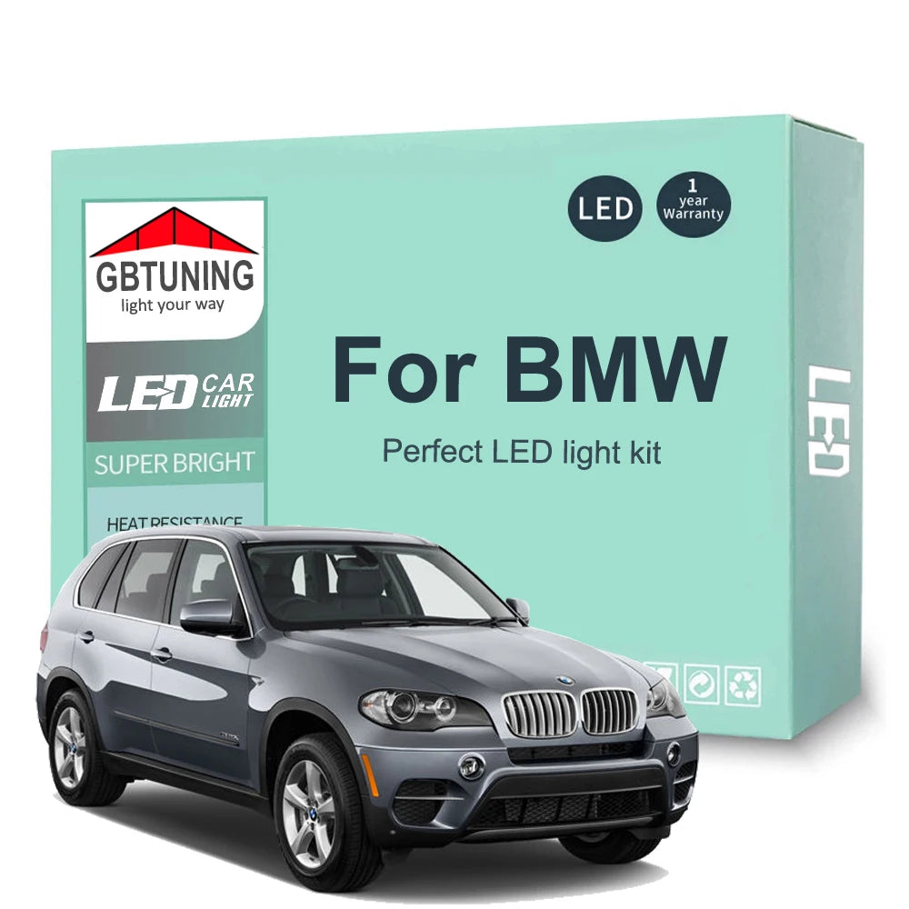 LED Interior Light Kit for BMW X1 E84 F48 X2 F39 X3 E83 F25 X4 F26 X5 E53 E70 X6 E71 Car Reading Dome Trunk Lamp Canb...
