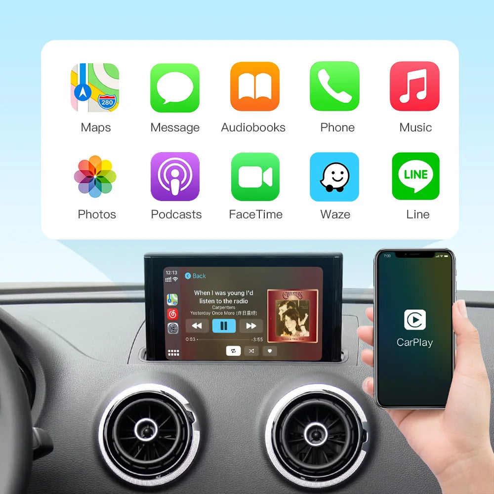 Wireless CarPlay Android Auto Interface for Audi A3 A4 A5 Q2 Q7 Q5L 8P carplay AirPlay Mir | AUTOKITSHOP
