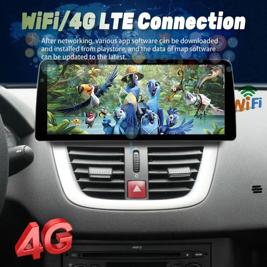 12.3inch Radio Android 15 For Peugeot 207 CC 207CC 2006 2007 2008 2015 Car Multimedia Vide | AUTOKITSHOP