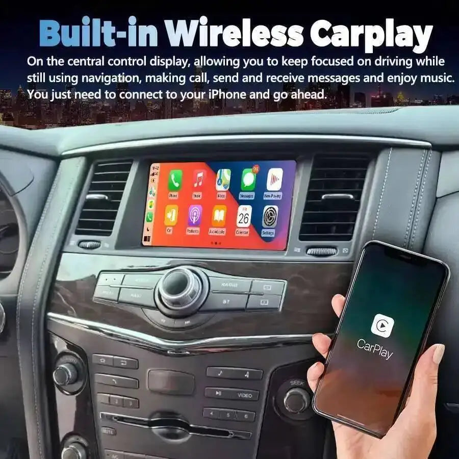 Screen 4G Stereo DSP GPS Android 15 For Infiniti Qx80 Qx56 For Nissan Patrol Y62 2010-2020