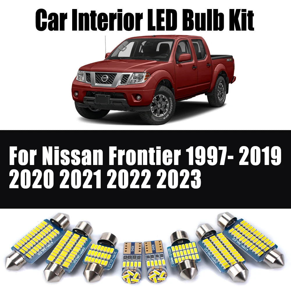 LED Interior Light Kit for Nissan Frontier 1997- 2019 - Canbus Dome Map Door Trunk Bulbs | AUTOKITSHOP