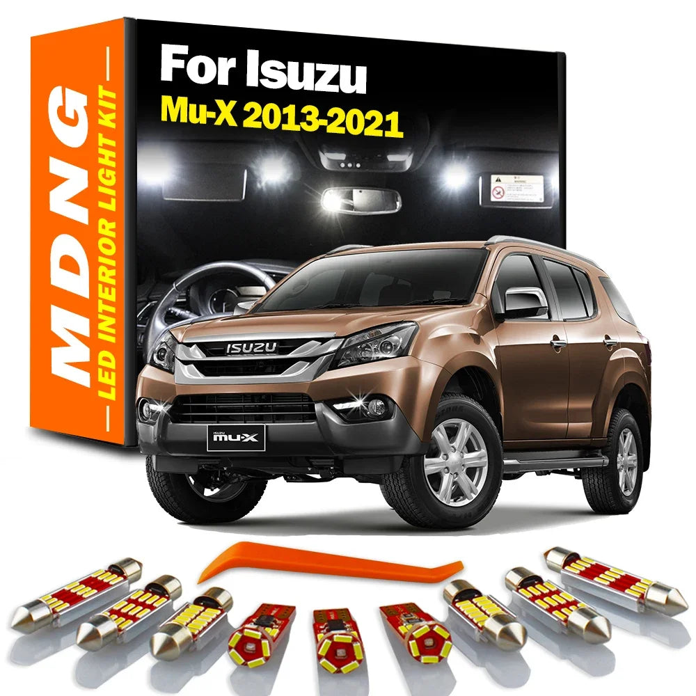 9-Piece LED Interior Light Kit for Isuzu Mu-X Mux - Canbus Error-Free Bulbs | AUTOKITSHOP