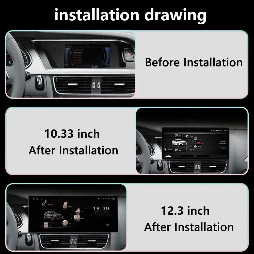 Car Multimedia Radio Android Auto For Audi A4 A5 2009 - 2016 Navigation Stereo Carplay Ult
