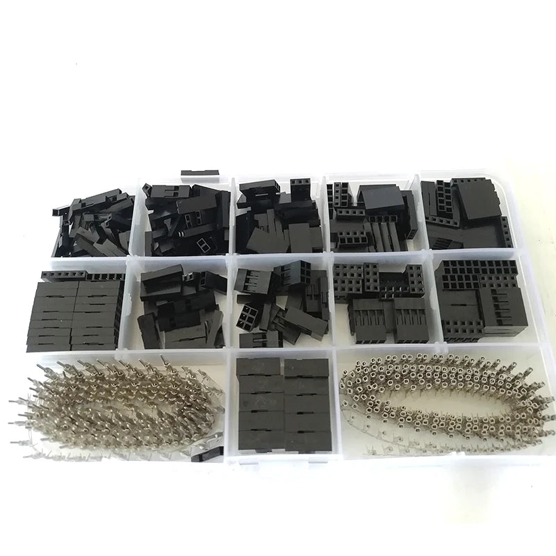 Assortment 1 2 3 4 5 6 Pin Car 2.54mm Male Female Wire Jumper Connectors