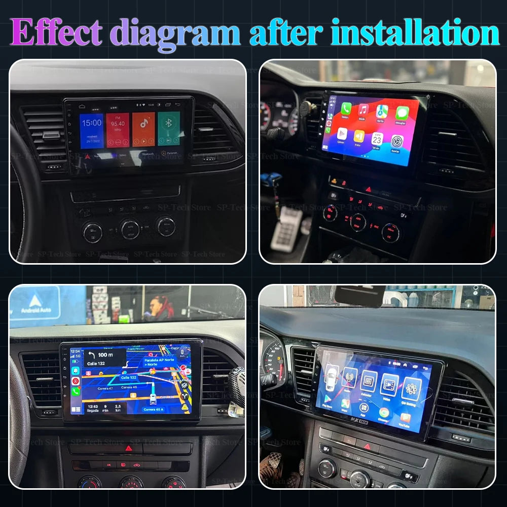 Car Radio Android 16 Carplay Auto For Seat Leon 3 2012 2013 2014 2015 - 2020 Gps Navigatio | AUTOKITSHOP