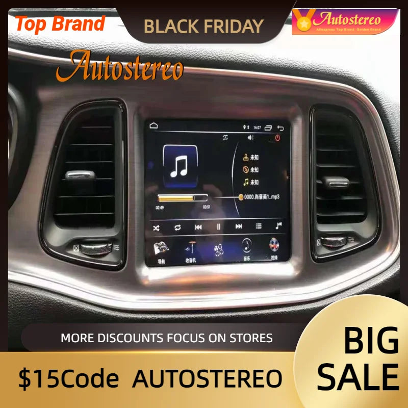 Auto Stereo For Dodge Challenger Android13 Carplay Car Radio GPS Navigation Head Unit Radi