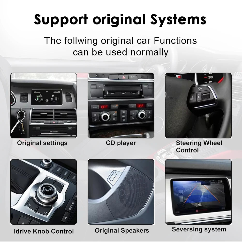 10.25INCH 8+128GB Android 14 CarPlay For Audi Q7 4L 2010-2015 MMI 3G Car Multimedia Player