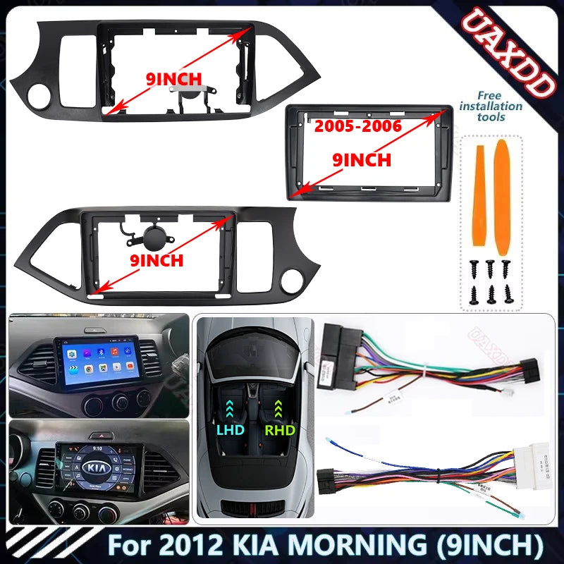 For 2009-2016 KIA MORNING PICANTO 9INCH Car Radio Android DVD Stereo Audio Screen Multimed