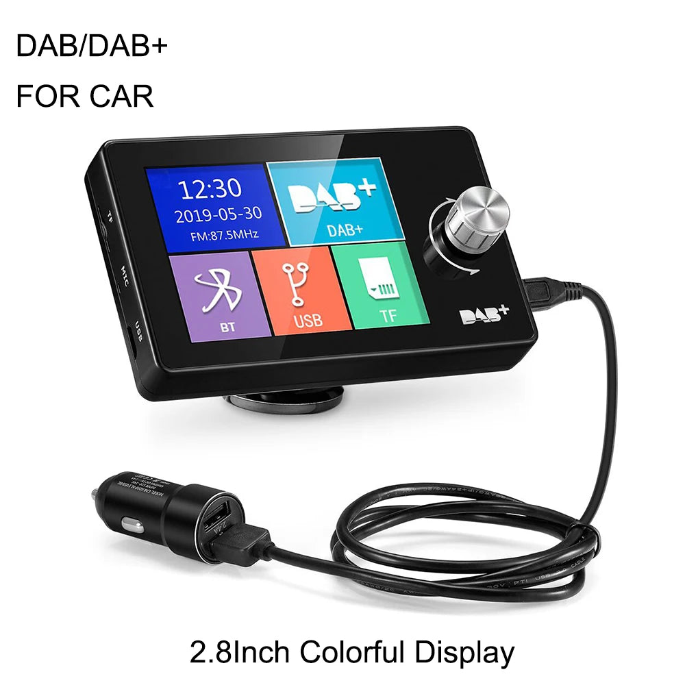 DAB+ Car Digital Radio FM Receiver BT SD TF MP3 Player 2.8 Inch Screen DAB for European Ca | AUTOKITSHOP