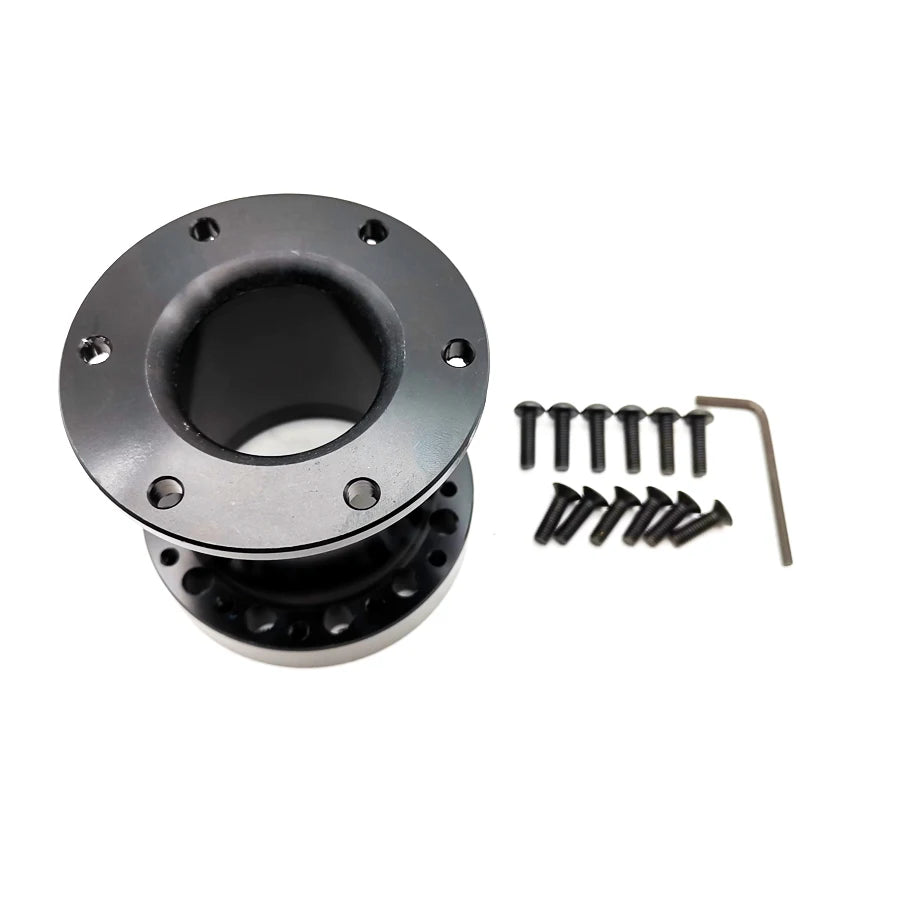 Black 3"Aluminum Spacer For Car Vehicle Steering Wheel Hub Adapter Boss Kit 76mm