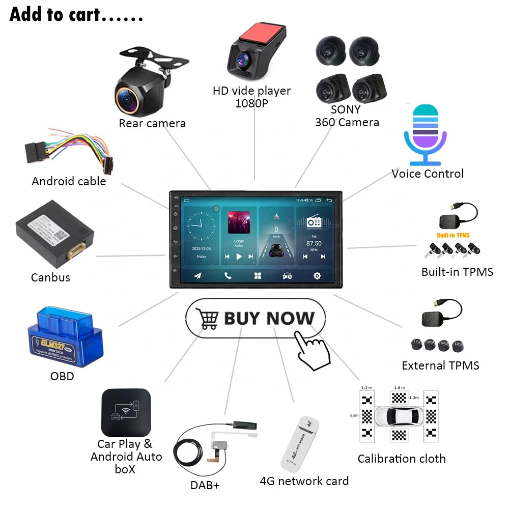 7" Car Radio For VW Polo MK4 2001 2002 2003 2004- 2009 Android 16 Multimedia Video Player  | AUTOKITSHOP