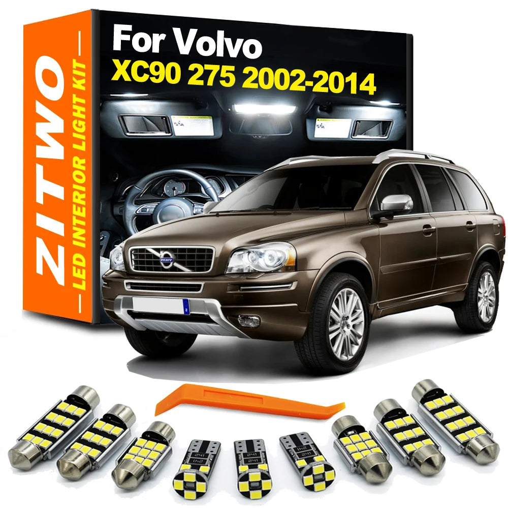 ZITWO 17Pcs Car Bulbs Accessories LED Interior Light Kit For Volvo XC90 MK1 275  for Volvo XC90 MK1 2002-2009 - Canbus L