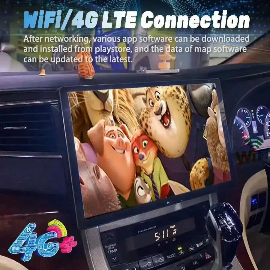 13.3" Screen For TOYOTA Alphard 20 Series Vellfire 2008-2014 Android 14 Multimedia Video P | AUTOKITSHOP
