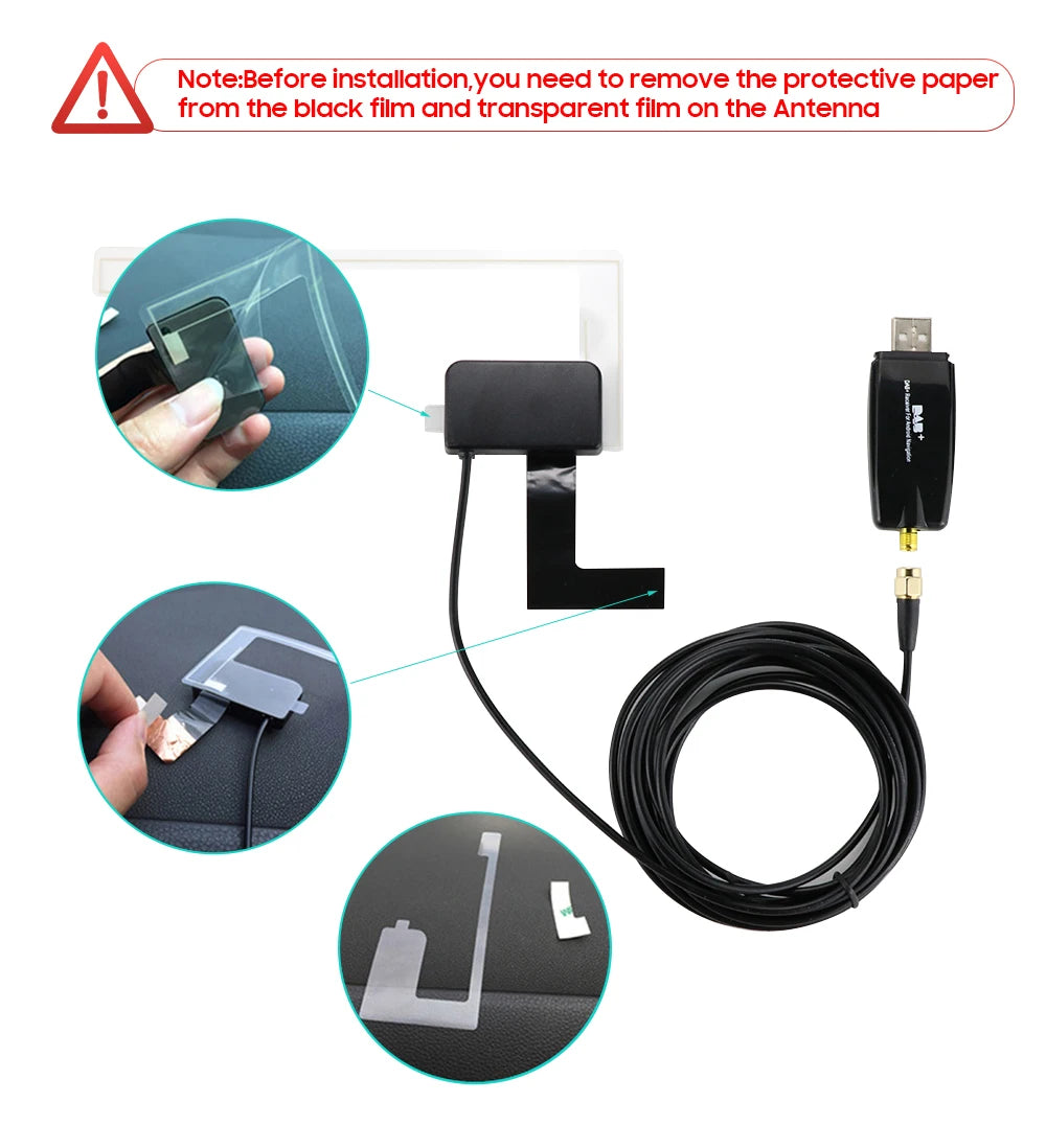 DAB+ BOX car monitor, only suitable for OSSURET brand media players which support DAB +