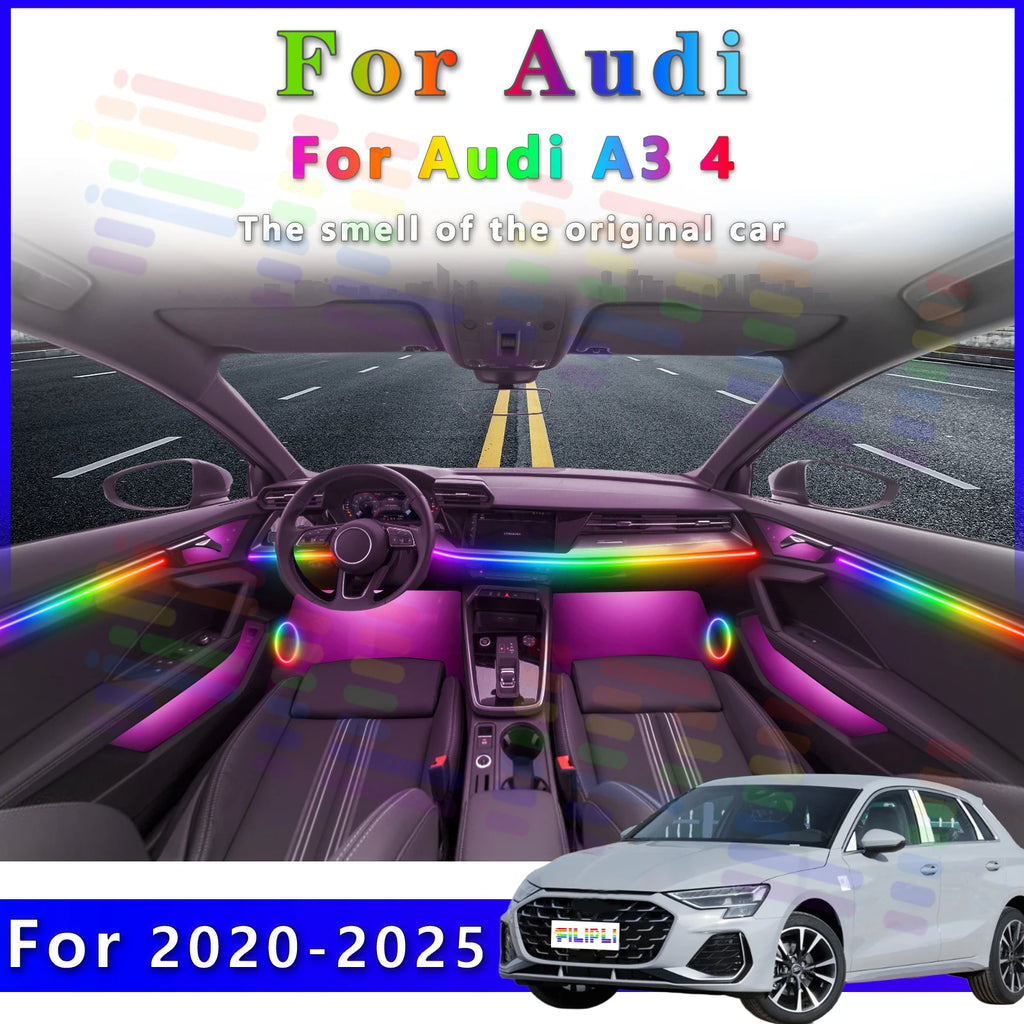 RGB - Ambient Light - for Audi A3 - App Control - Car Interior Lighting | AUTOKITSHOP