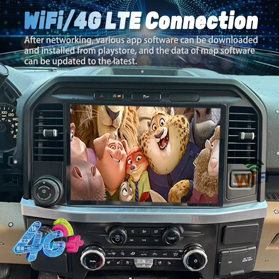 13.3" For Ford Raptor F150 F250 F350 F450 F650 2015-2024 Multimedia Player Android Auto Ca | AUTOKITSHOP