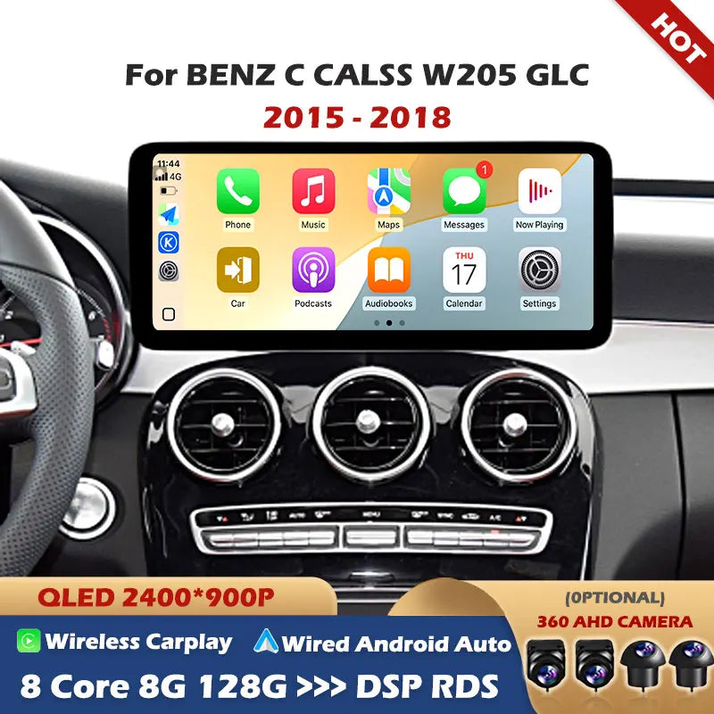 For BENZ C CALSS W205 GLC 2015 - 2018 Android Intelligent System Car Video Multimedia Play