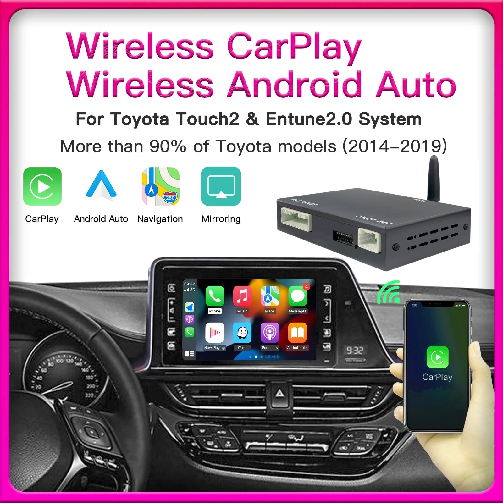For Apple Carplay Android Auto for Toyota Touch2 Entune 2.0 Highlander Tundra Sienna Prius | AUTOKITSHOP