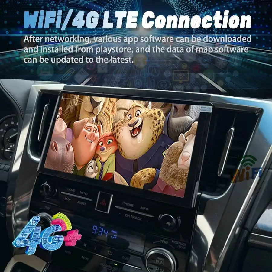 11.5" For Toyota Alphard 30 Series Vellfire A30 2015-2019 Android Wireless CarPlay Auto Na