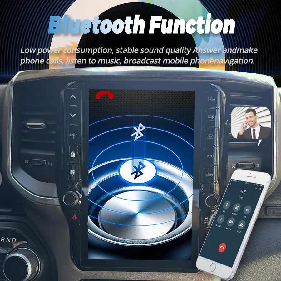 11.6inch Android For Dodge Ram 2019-2021 Carplay Car GPS Multimedia Video Player Radio Ste