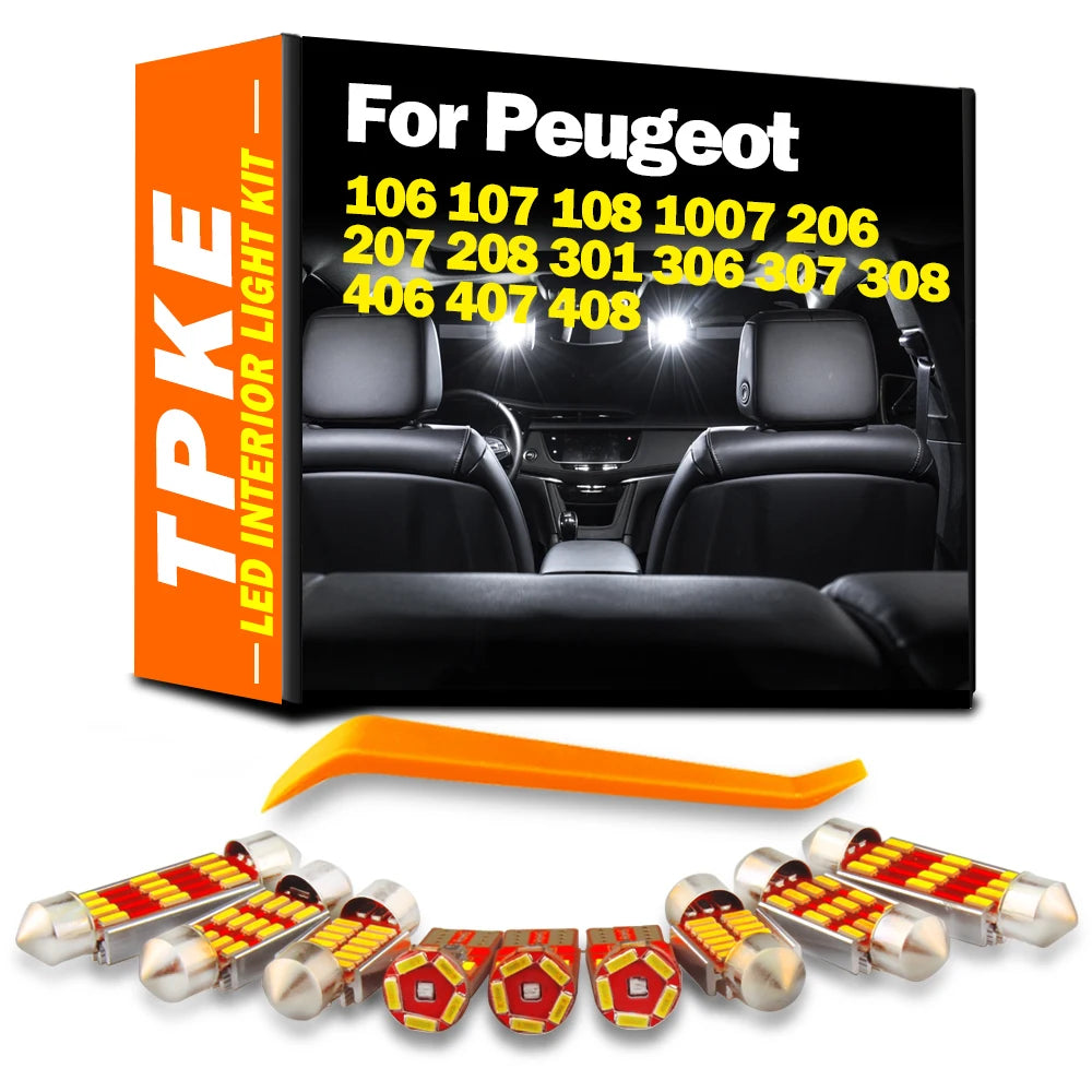 LED Interior Light Kit for Peugeot 106 107 108 - Canbus Error-Free Bulbs | AUTOKITSHOP