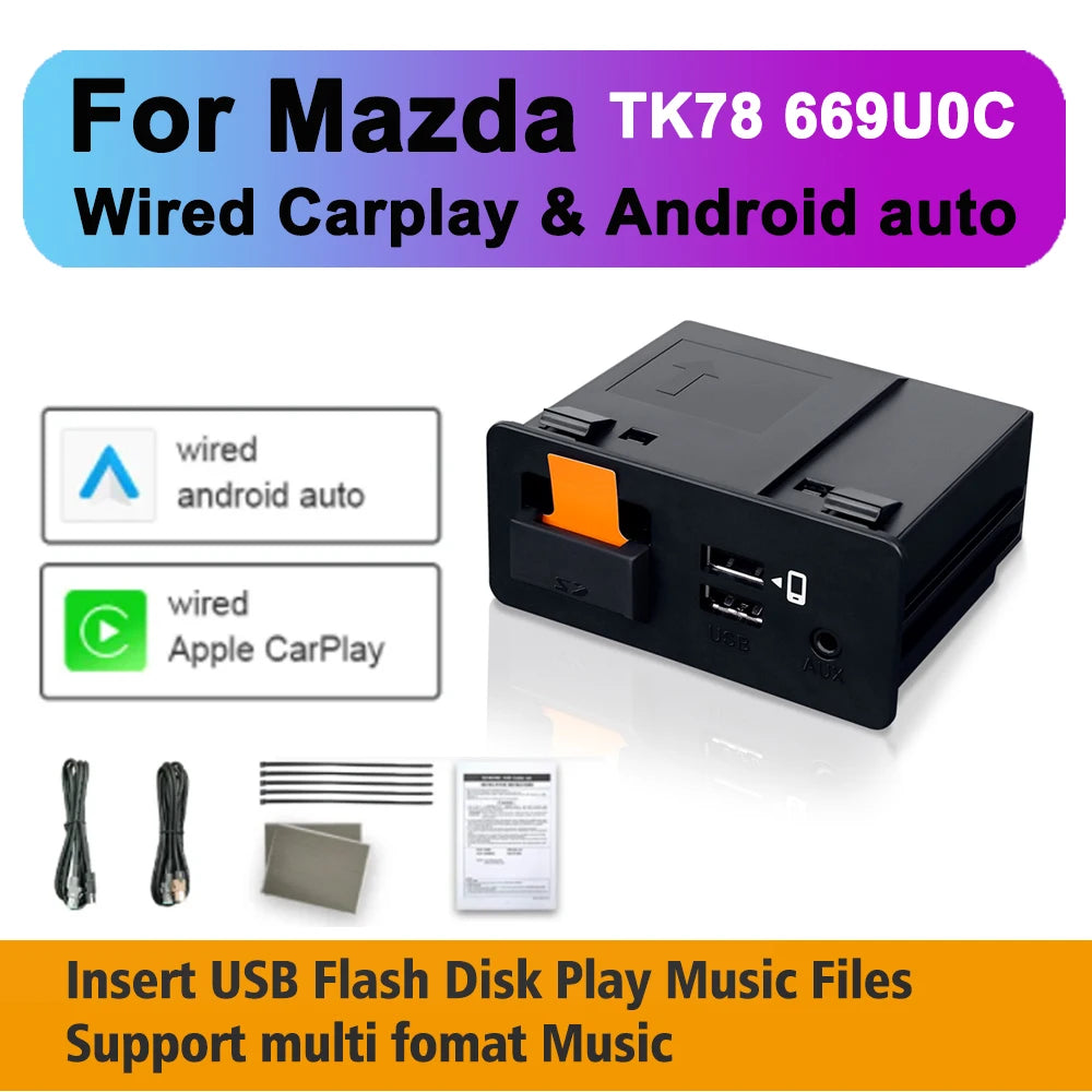 Upgrade CarPlay Android Auto USB Hub OEM to Mazda 3 2 6 CX3 CX5 CX8 CX9 MX5 Original Radio