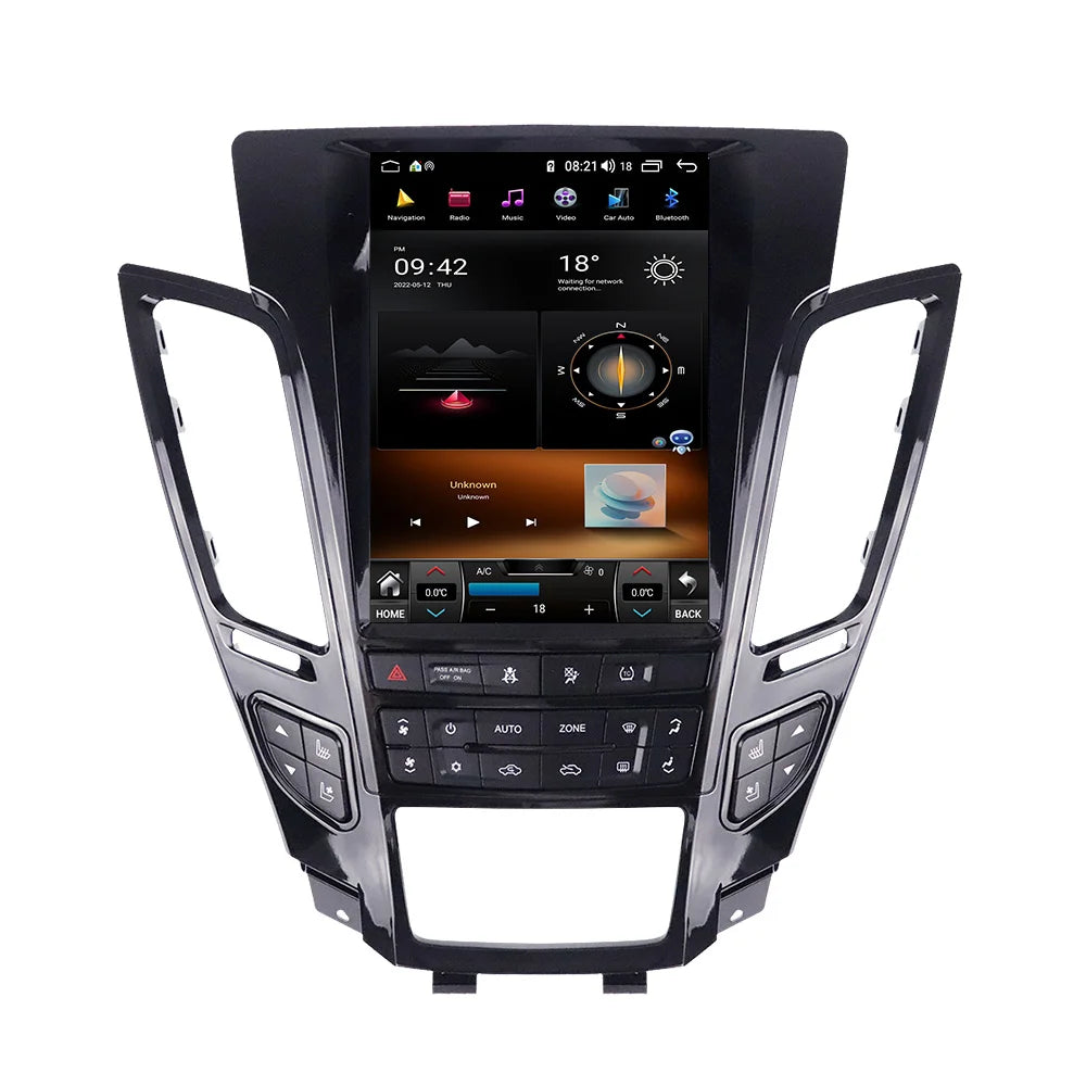 12.1 Inch Carplay Android Car GPS Navigation For Cadillac CTS 2007-2012 Tesla Screen Head
