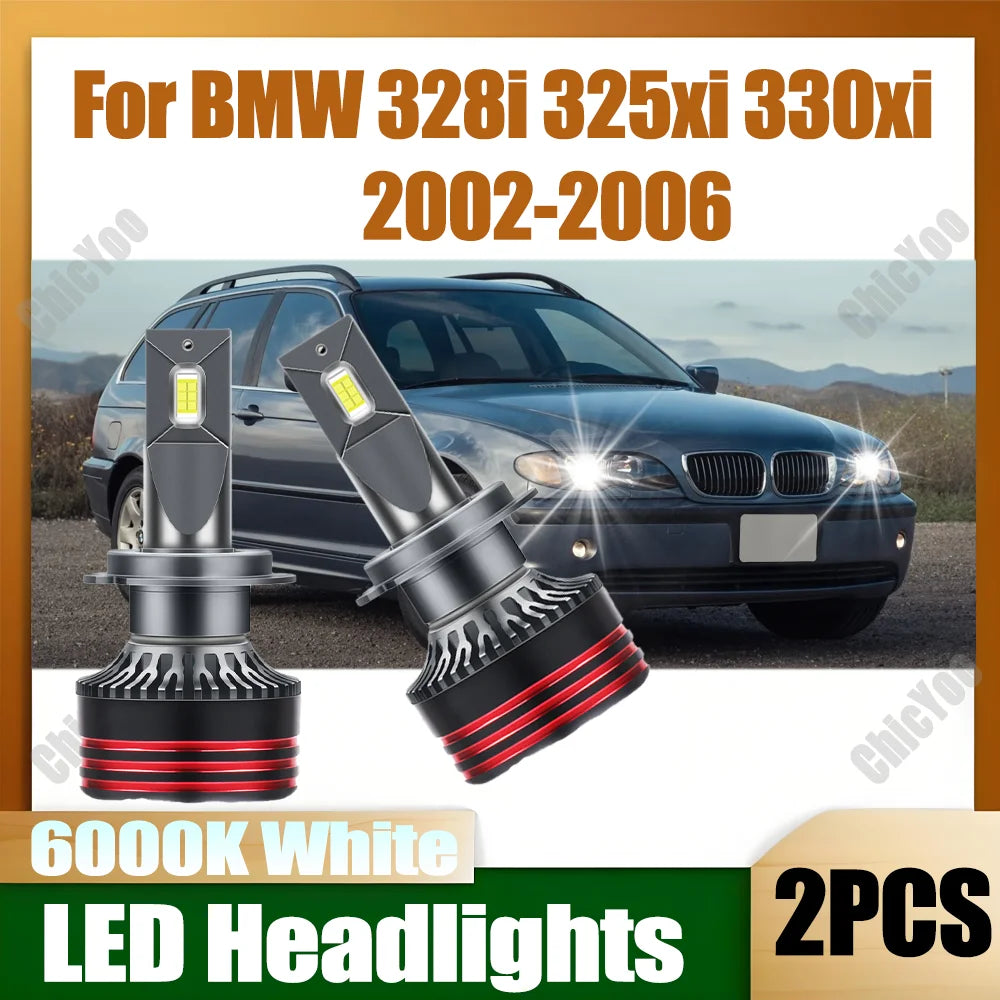 6000K White Canbus H7 LED Car Headlights 12V 24V 150W 30000LM High Power For BMW 328i 325x