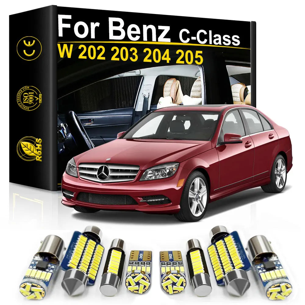 LED Interior Light Kit for Mercedes Benz W202 W203 W204 W205 C203 C204 S203 S204 S205 C Class 1993-2021 - Canbus Dome...