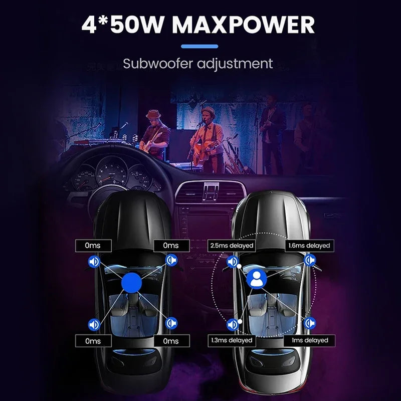 Car DSP Amplifier for Radio Stereo Subwoofer 4*50W TDA7851 with Fiber Optic Input Plug and | AUTOKITSHOP