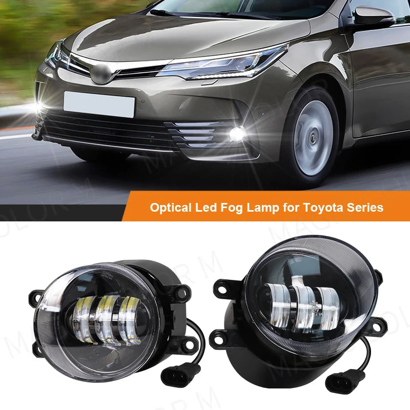 LED Fog Light For Toyota Corolla Camry Yaris RAV4 Prius CHR Hilux Lexus DRL Daytime Runnin | AUTOKITSHOP