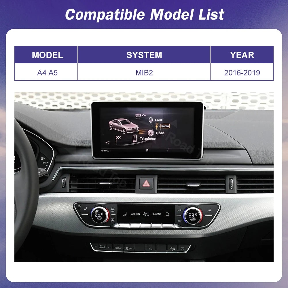 Design Wireless CarPlay Car Multimedia For Audi A4 A5 2016-2019 Support Airplay Camera Rad | AUTOKITSHOP
