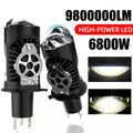 H4 LED Headlight Bulb Projector Lens Canbus Super Bright LED 6800W 9800000LM 6000K Hi/Low