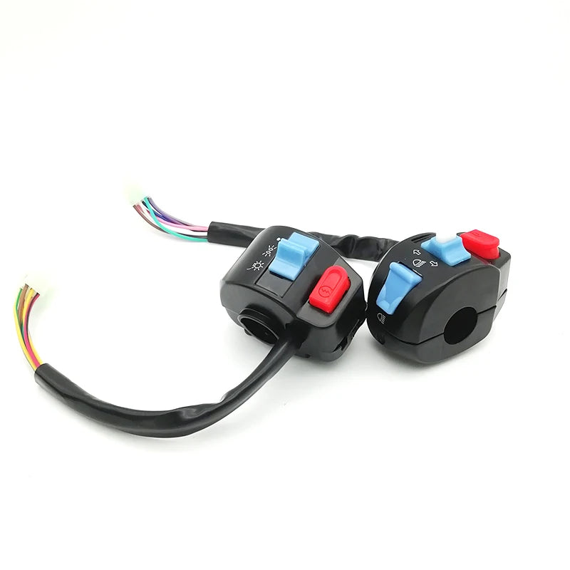 1 Pair 7/8" Motorcycle Scooter Handlebar Multi-Functions ON OFF Switch Controller