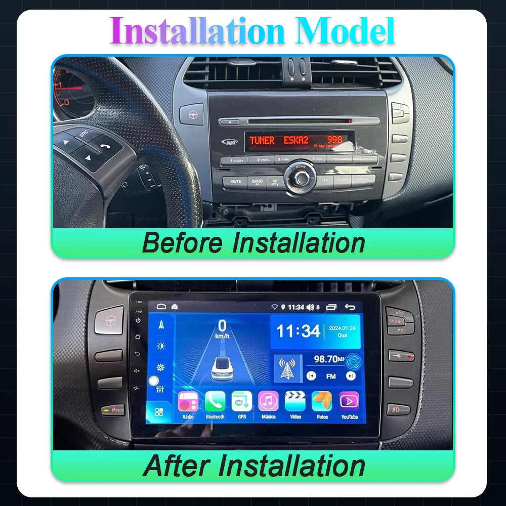 Android 16 For Fiat Bravo 198 2 Ii 2007-2014 Car Radio Multimedia Video Player Gps Stereo  | AUTOKITSHOP