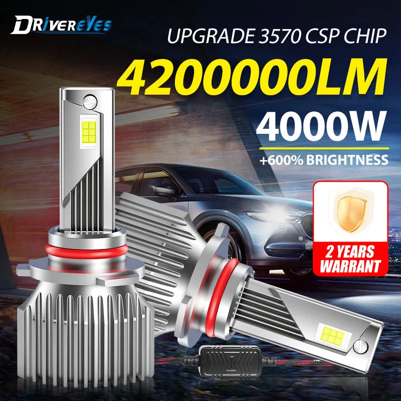 H4 H7 LED Car Headlights Canbus H11 H1 H8 H9 9005 HB3 9006 HB4 9012 HIR2 12PC 3570 CSP Pow