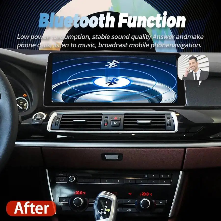 Android 14Car Multimedia Video Player HU GPS Screen For BMW 5 Series GT F07 F07N 2013-2017