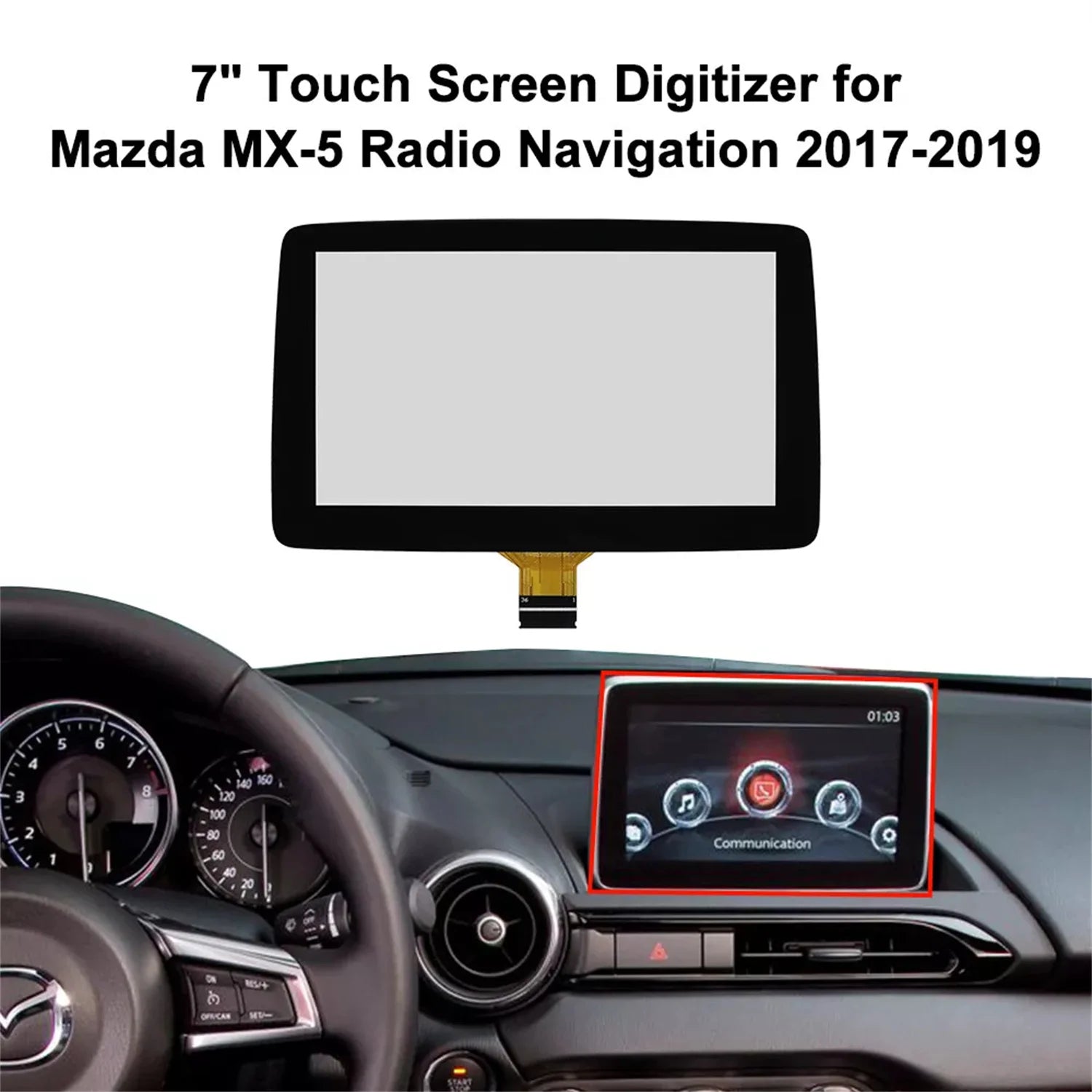 7 Inch Touch Screen Digitizer TM070RDZ38 BHP1611J0D K40005A29F ND1F611J0 For Mazda 3 CX-3