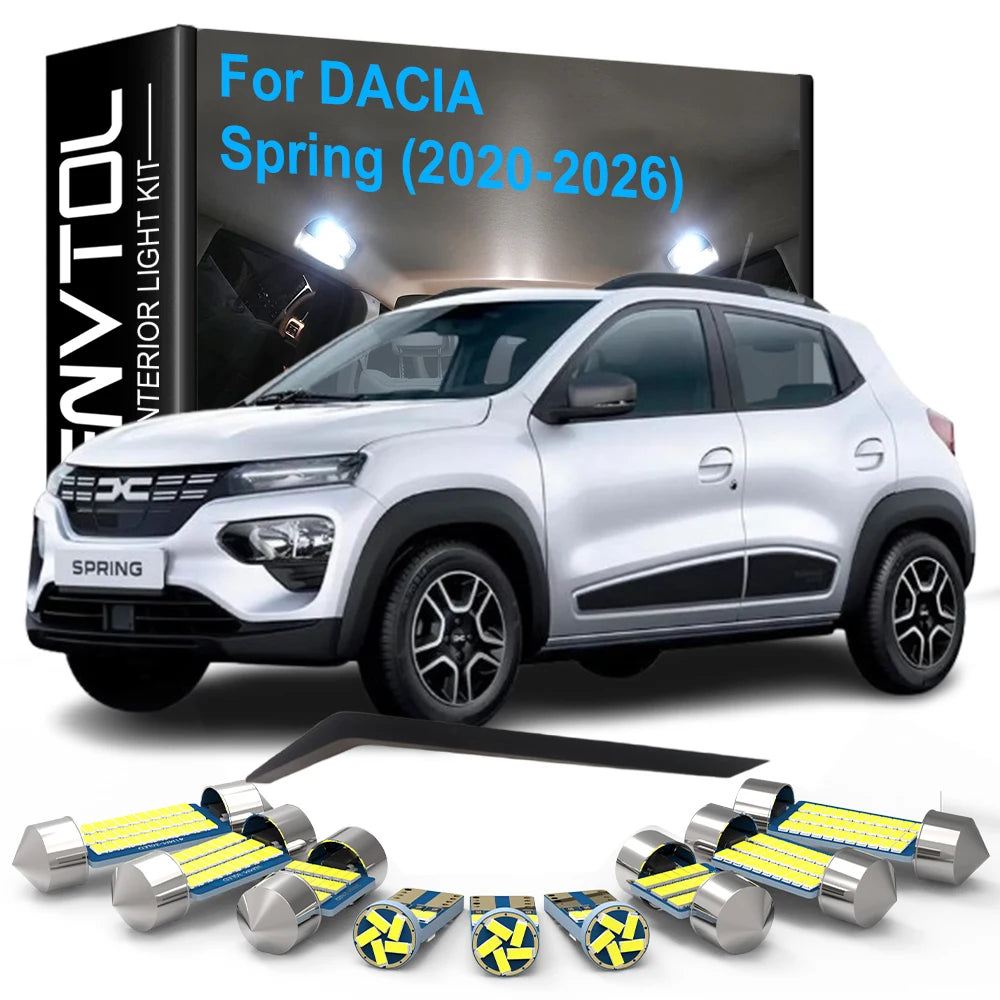 6-Piece LED Interior Light Kit for Dacia Spring - Canbus Error-Free Bulbs | AUTOKITSHOP